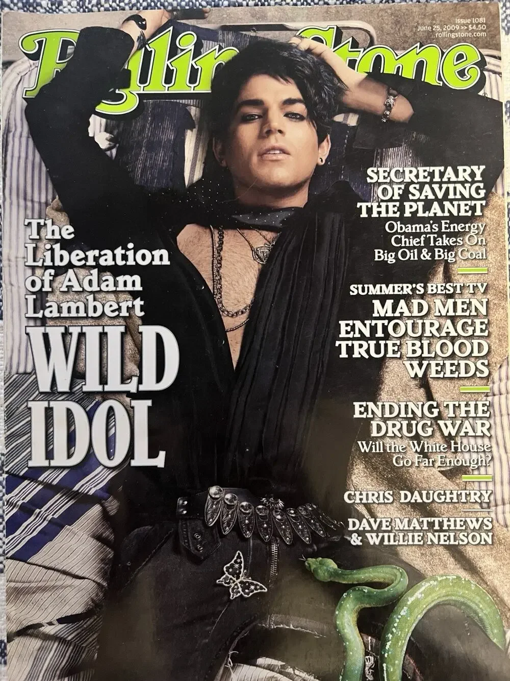 Rolling Stone Magazine June 2009 Issue 1081 Adam Lambert Illustrated
